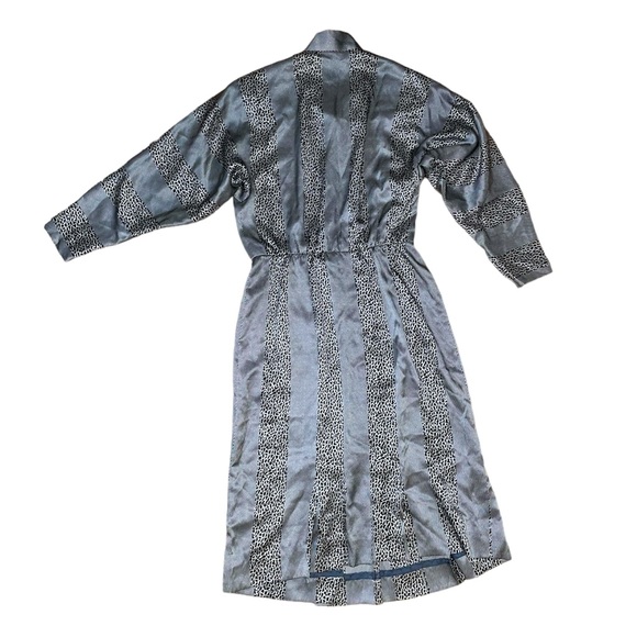 Jean Louis Scherrer Vintage Black & White 100% Silk Dress made in France sz 0-2 - Picture 3 of 9